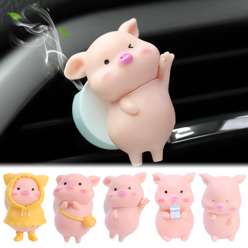 

Car Air Outlet Ornaments Cute Pig Decoration Perfume Clip Air Freshener Air Freshener Aromatherapy Clip Auto Interior Pig Decor