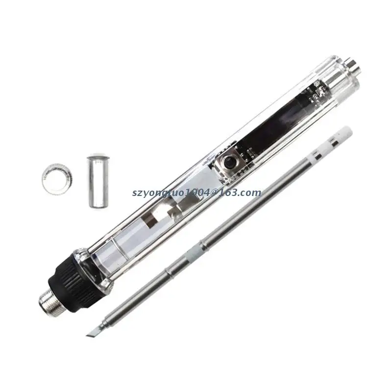 

P82D Mini Soldering Iron with OLED Digital Display Transparent Plastic Shell Handle