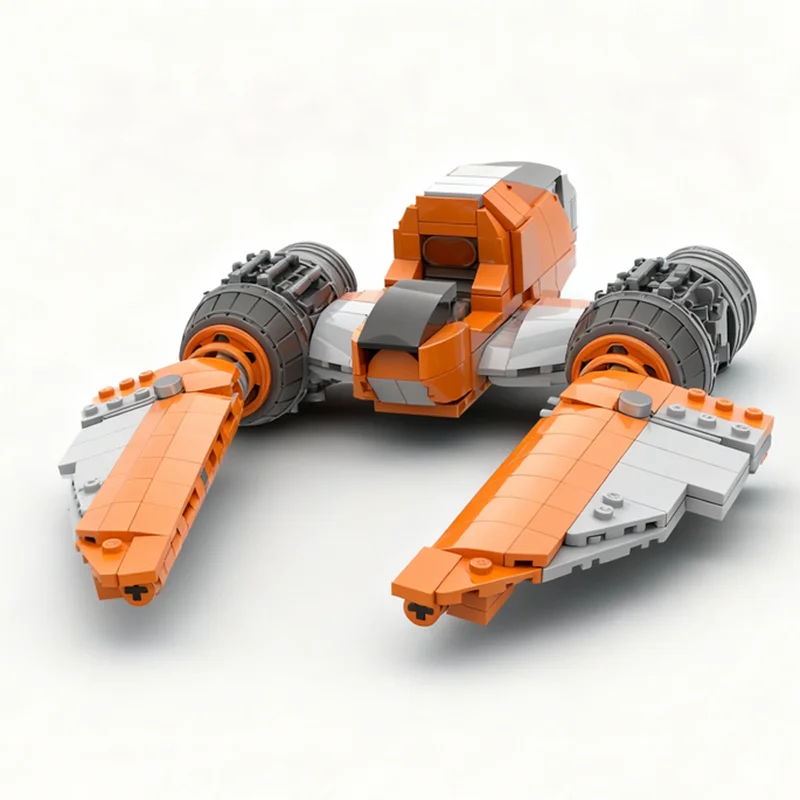 Фото Набор для сборки модели мотоцикла-свопа MOC Star Battle KoToR Daggerstar, 437 деталей, конструктор, архитектурные блоки, развивающая игрушка, идея для подарка на праздник №3