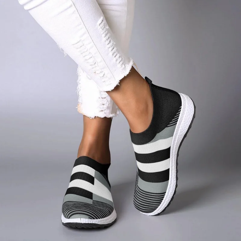 

Women Sneakers Walking Shoe Woman Lightweight Loafers Tennis Casual Ladies Fashion Slip on Sock Vulcanized Shoes Plus Size 2023