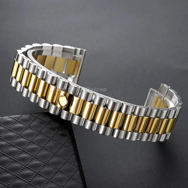 Ремешок для часов из нержавеющей стали 304, 20 мм, 21 мм, 22 мм, для Rolex, металлический ремешок DATEJUST, браслет с изогнутым концом, браслет со складной пряжкой (art.: 3920d41ded21a) - 3920d41ded21a