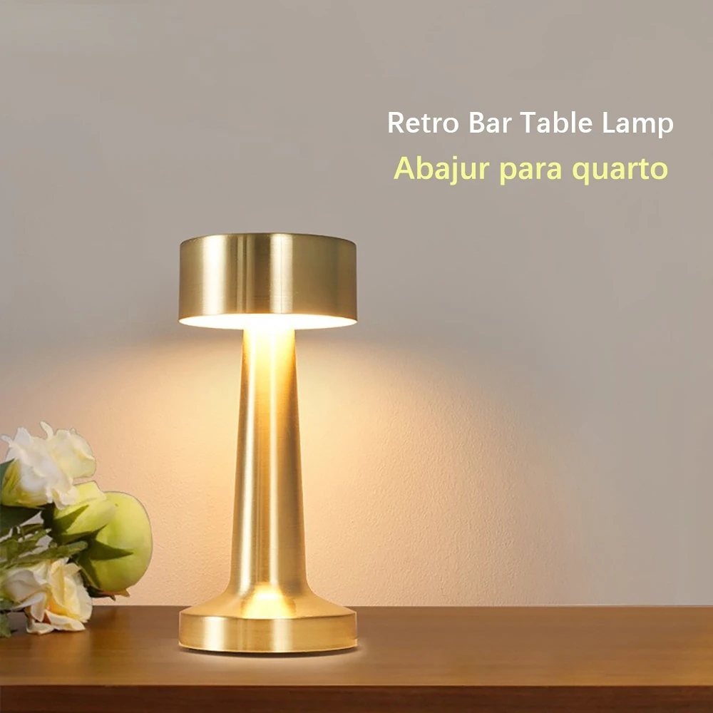 

Retro Bar Table Lamp Lampara De Noche Dormitor Abajur Room Decor Decoration Chambre Desk Bedroom Coffee Luces Led Night Light