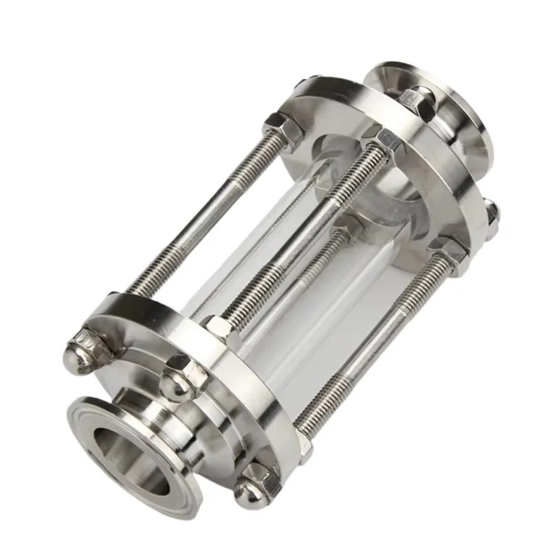 Фото 45/51/57/63 мм Tri Clamp Clover Sanitay Flow Sight Стекло Диоптрий Подходит для трубы 64 мм OD Фитинг из нержавеющей стали 304 Домашнее пиво №2