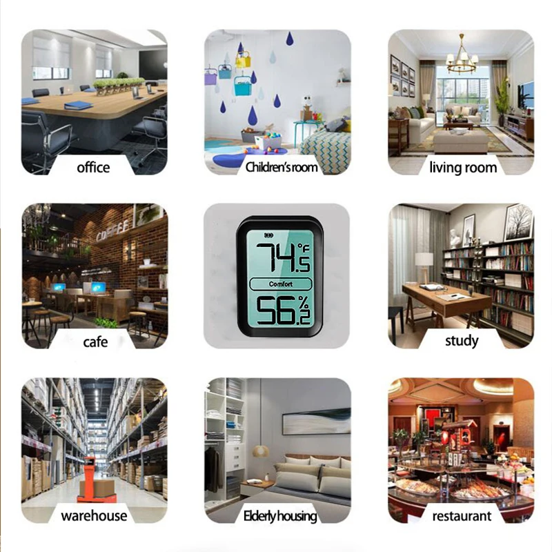 Цифровой термометр и гигрометр WENMEICE внутренний измеритель влажности датчик