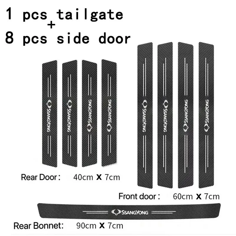 

Наклейки на пороги автомобиля, аксессуары для Ssangyong Actyon Rexton Korando Rodius Kyron Tivoli Musso XLV Stavic Turismo, аксессуары