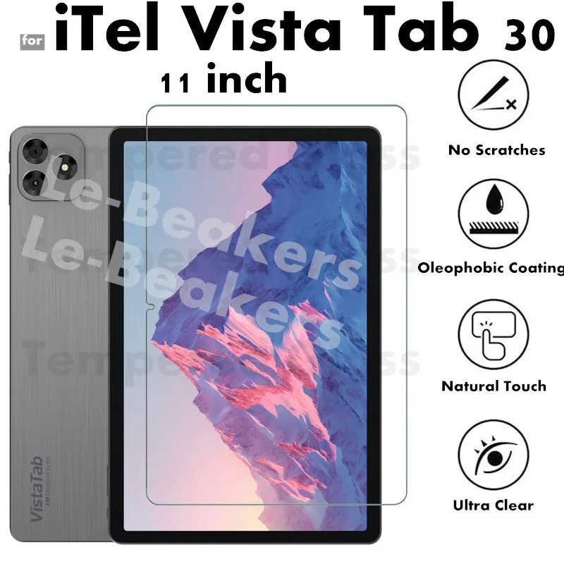 2 шт. защитное закаленное стекло для планшета iTel Vista Tab 30 VistaTab 11 дюймов 2024