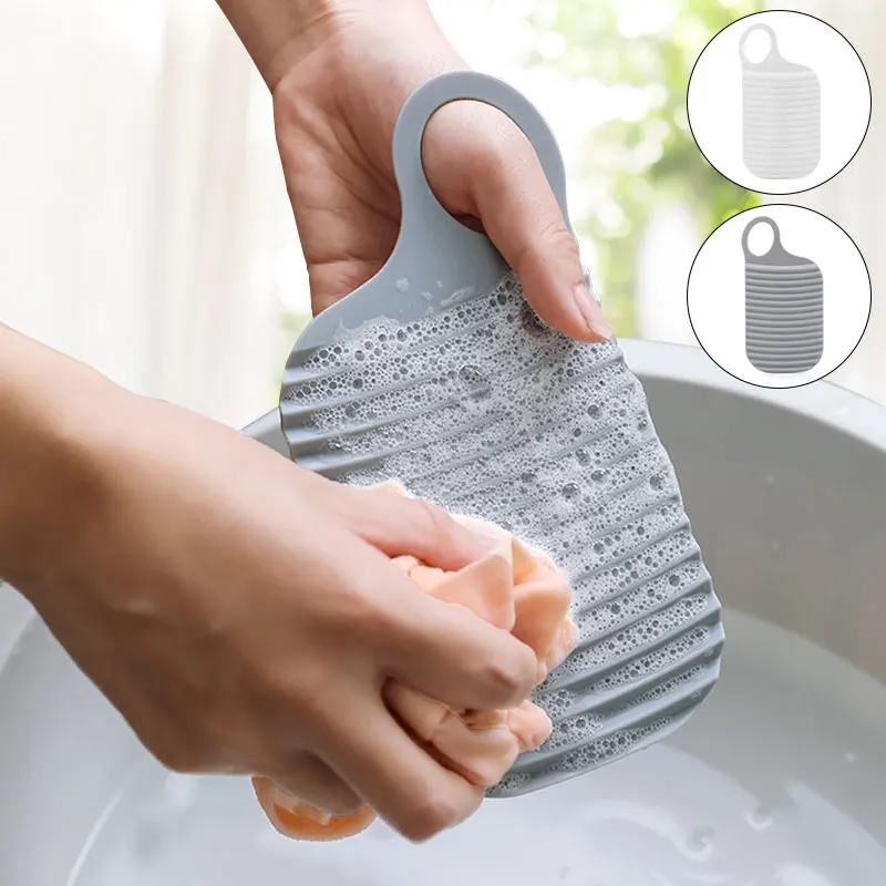 

1Pc Travel Portable Thicken Mini Washboard Non Slip Laundry Accessories Board Washing Children's Clothes Socks Cleaning Products