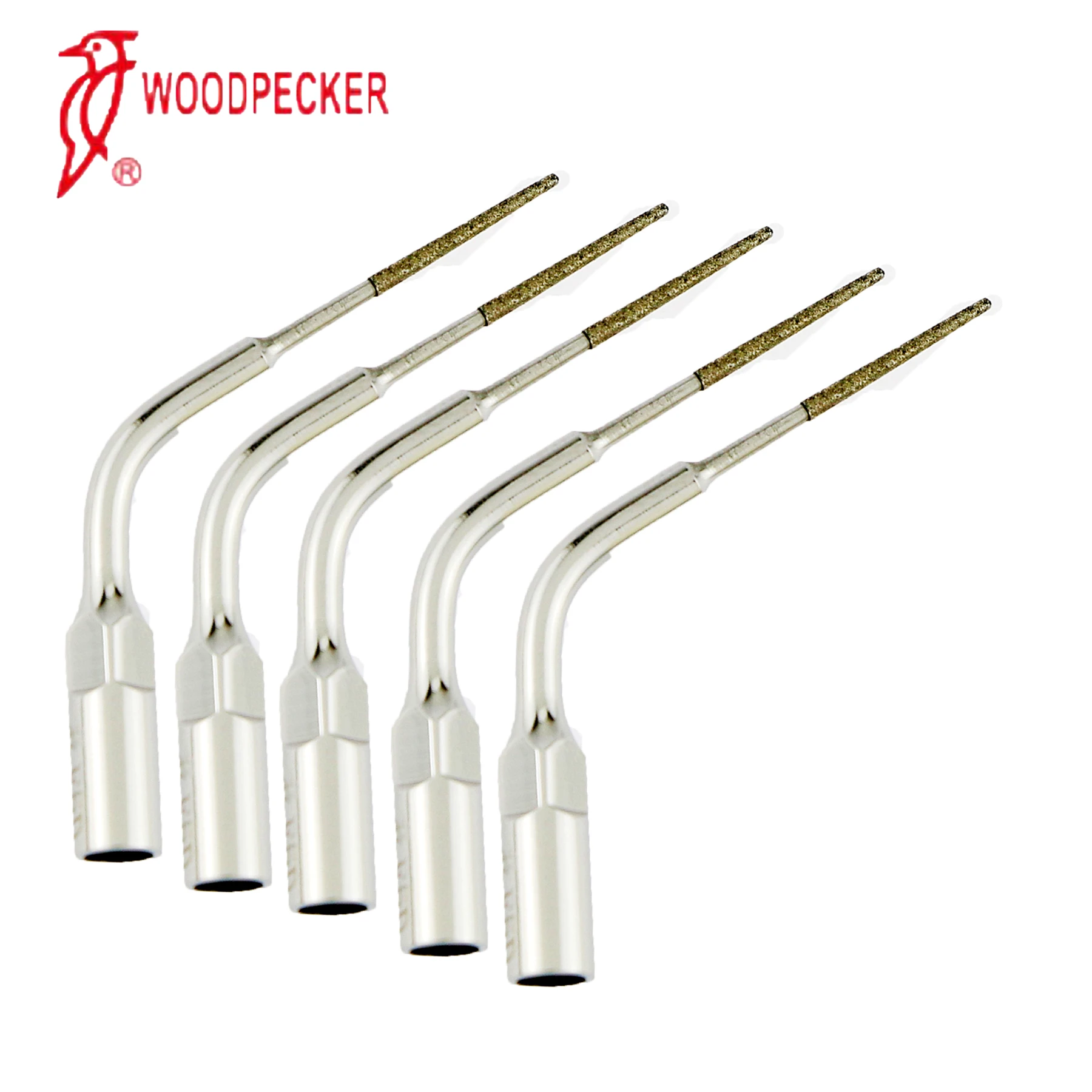 Woodpecker Dental Ultrasonic Scaler Tips Endodontic Endo Tip Scaling  Diamond Coating E5D Series Compatible With UDS EMS