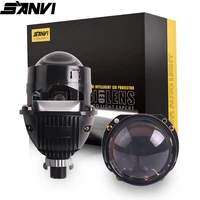 sanvi 2 5 inches dual chips bi led projector lens headlamp for car 47w 5500k h4 h7 9005 9006 auto led headlamp
