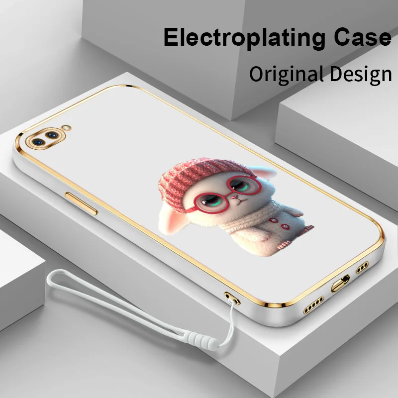 

Pink Rabbit Phone Case for OPPO A5 2018 AX5 A12E A7 A12 A9 A11 A15 A16 A16K A31 A32 A33 A35 A53 A5 Realme C1 Cover