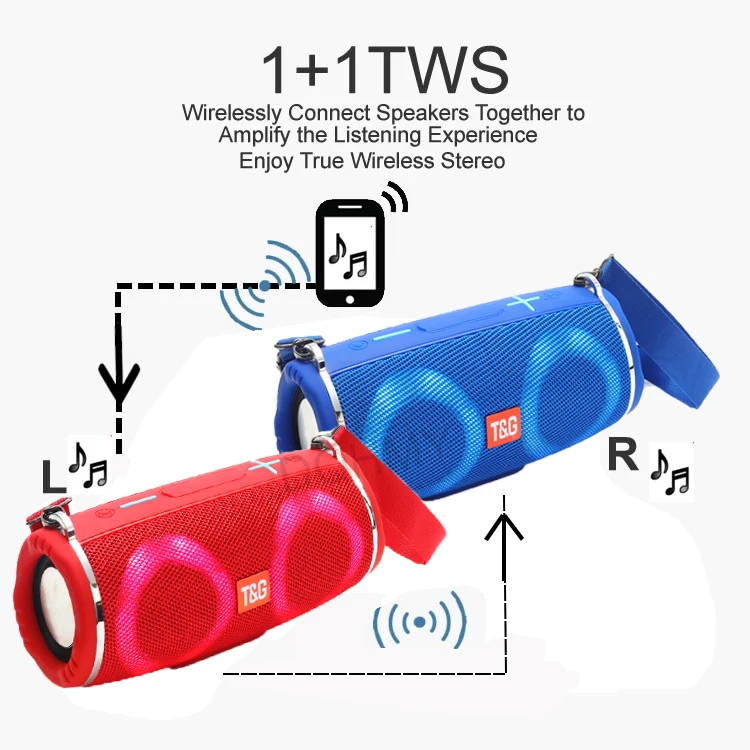 Портативные беспроводные колонки TG642 большой мощности 10 Вт цветной mp3-плеер