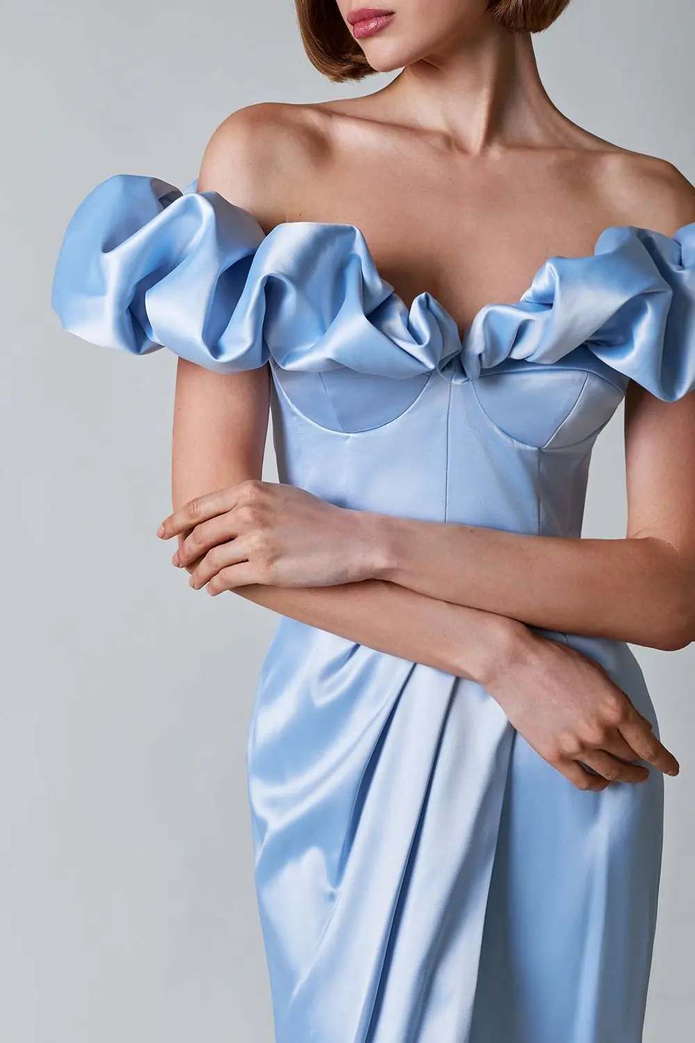 Elegant Backless Evening Gown Dress Split Cascading Ruffle Off-Shoulder Sexy Celebrity Party Formal Long Maxi Dresses