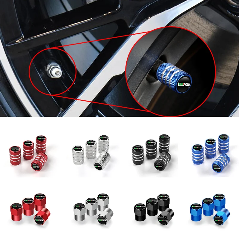 

4pcs Car Dustproof Caps Tire Wheel Stem Air Valve Caps For Skoda VRS Octavia Kamiq Kodiaq Karoq RS Superb Fabia Rapid Favorit