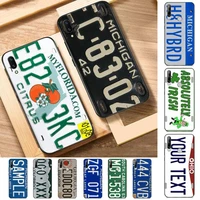 retro funny license plate phone case for huawei y 6 9 7 5 8s prime 2019 2018 enjoy 7 plus