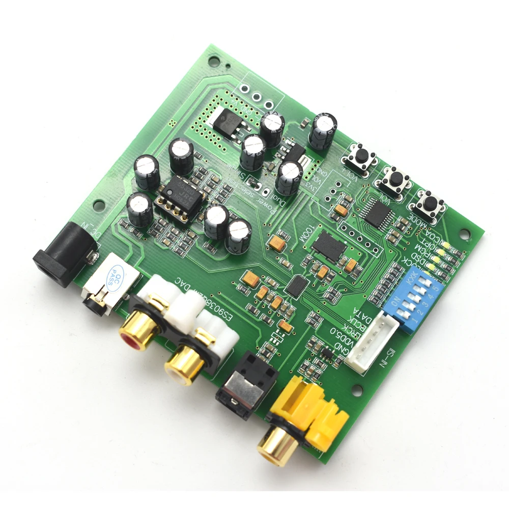 DLHiFi ES9038Q2M I2S IIS DSD коаксиальное волокно SPDIF цифровой аудио DAC декодер плата 32 бит 384k