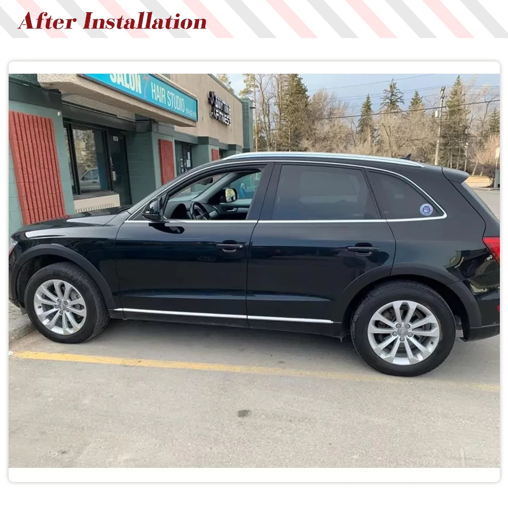 Фото Расширители колесных арок автомобиля для Audi Q5 Base Only SUV 2009-2016 Mouding Fender Cover Trim Car Racing Body Kits No Sline Matte Black №2