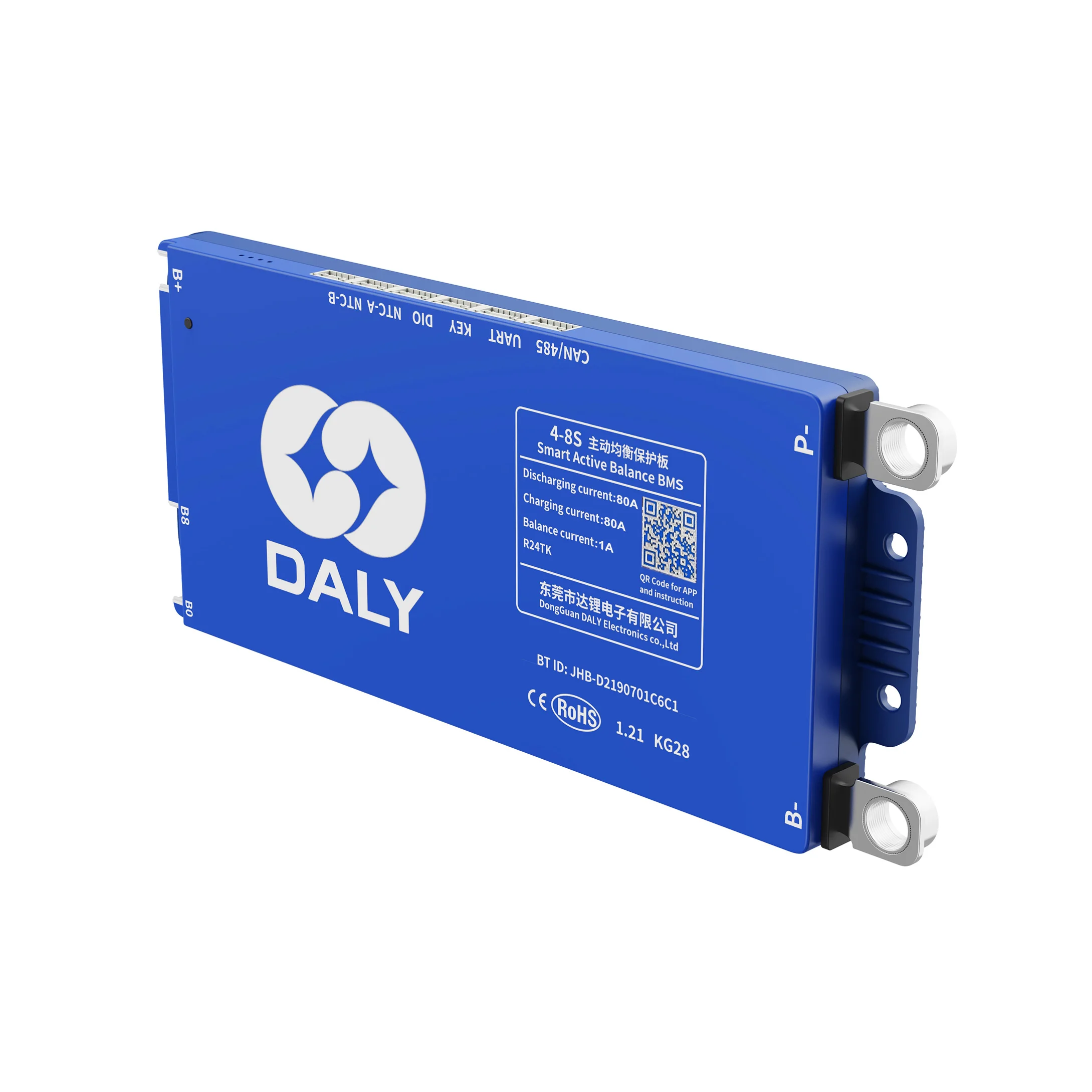 Фото Daly BMS WiFi RS485 CANBUS Active BMS 80A 3.0LCD 4.3LCD Lifepo4 4S 8S 16S 24S 80A Active Balance 1A Встроенный BT 12V 24V 48V 60V №5
