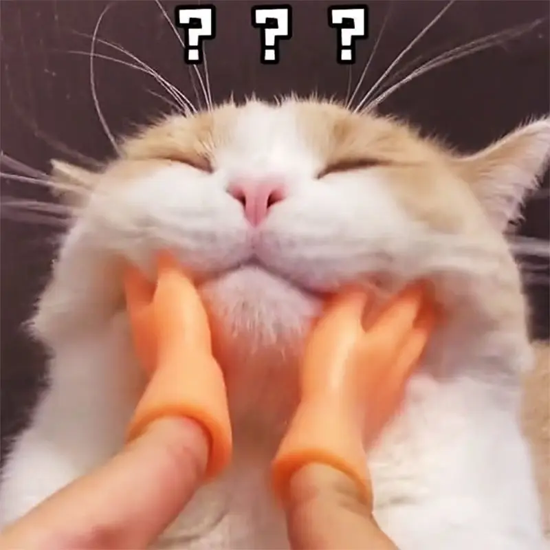 Забавный силиконовый инструмент для массажа маленьких рук и кошек перчатки