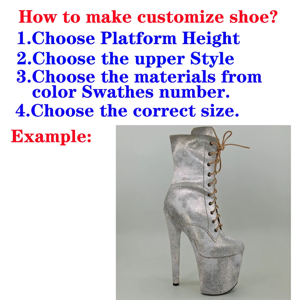 Shinny PU--Customize Style Pole dance shoes