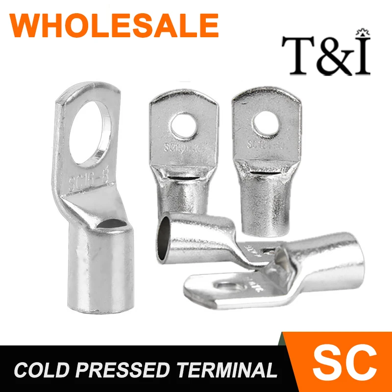 

1pcs Copper Lug Ring Wire Connector Bare Cable Electric Crimp Terminal SC6-5 SC6-6 SC6-8 SC10-6 SC10-8 SC10-10