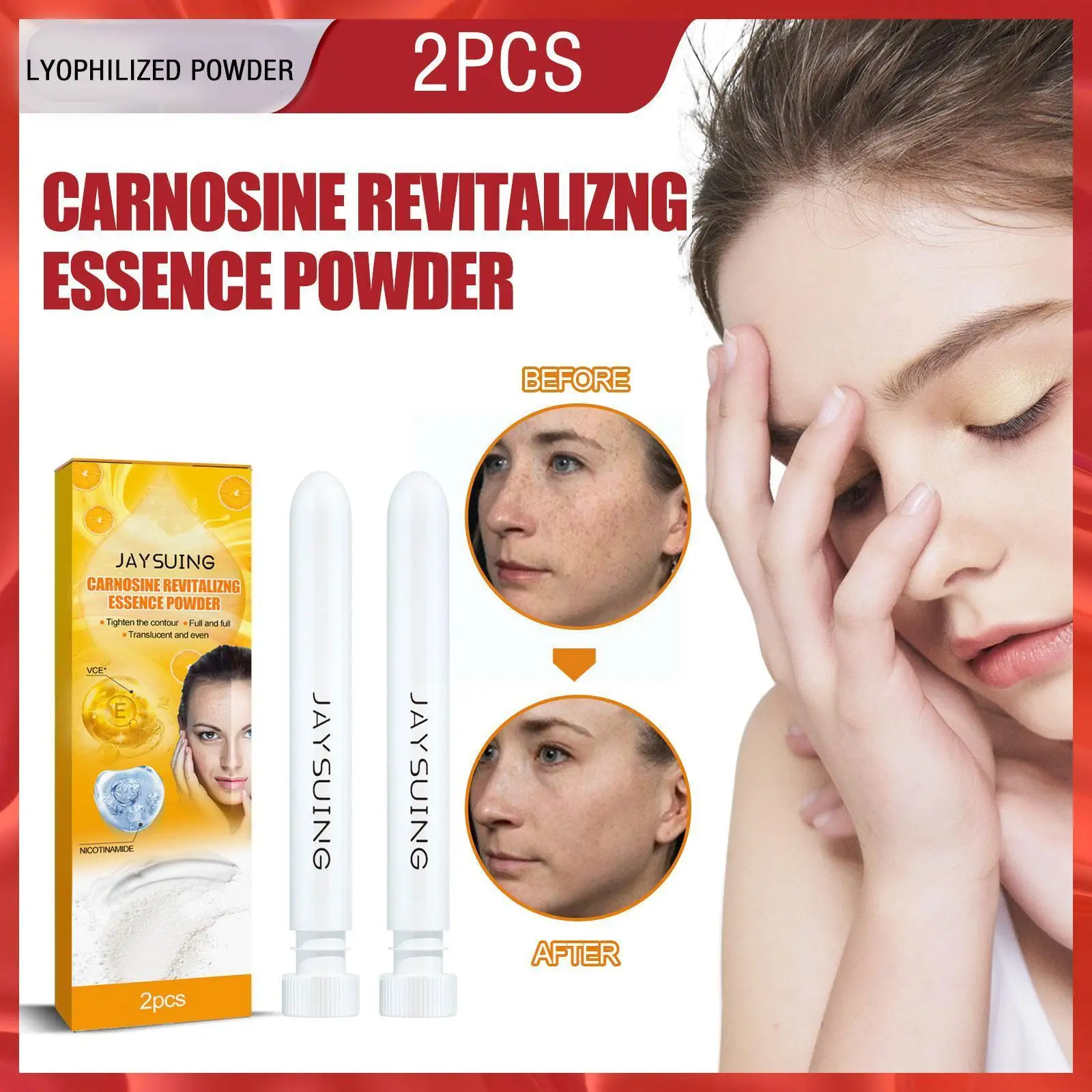

Vitamin C Powder Facial Collagen Essence Whitening Skin Pore Shrink VC Moisturizing Powder Care Niacinamide Z4F4