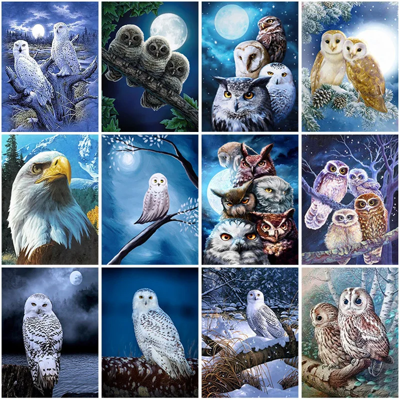 

Алмазная живопись «сделай сам» 5D сова, набор крест для вышивки алмазами, хобби ручной работы, украшение для стен дома, гостиной