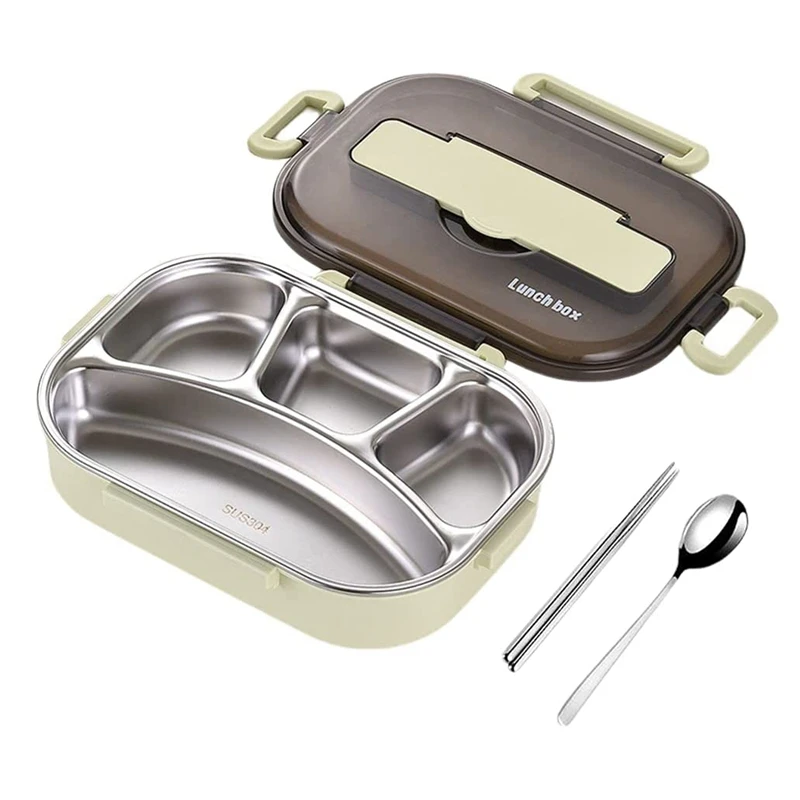 

Bento Boxes for Student or Adult Thermal Large Capacity Lunch Box Tableware Set 4 Compartments Portable Bento Box