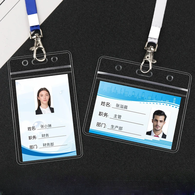 

PVC Transparent Waterproof Work Certificate Card Sleeve Work Card Student School Card Cover, Nurse Chest Badge Holder