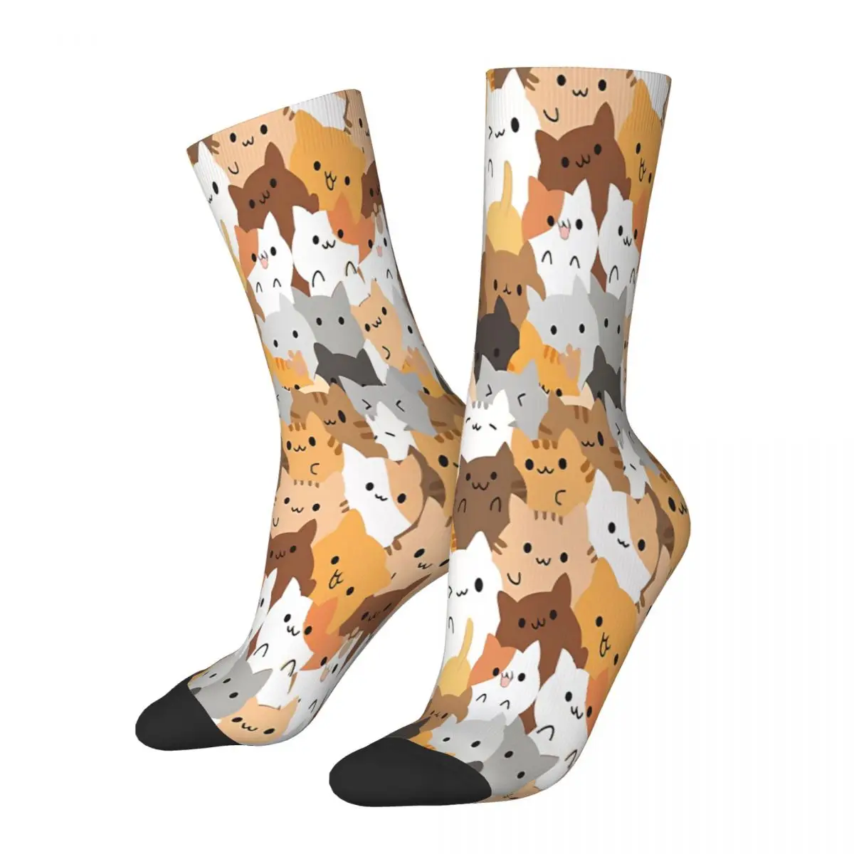 

Sweet Happy Cub Kittens Cat Socks Male Mens Women Spring Stockings Printed