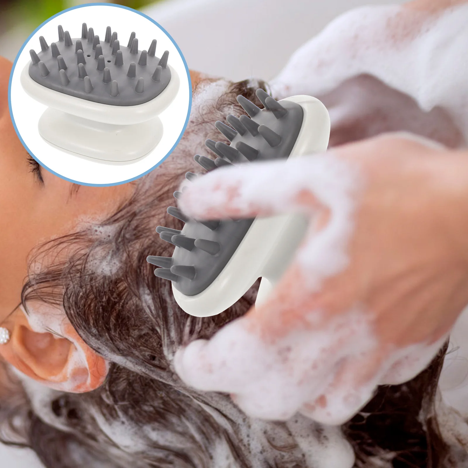 

Handheld Scrubber Wet Dry Hair Scalp Brush Scalp Care Hair Brush Supple