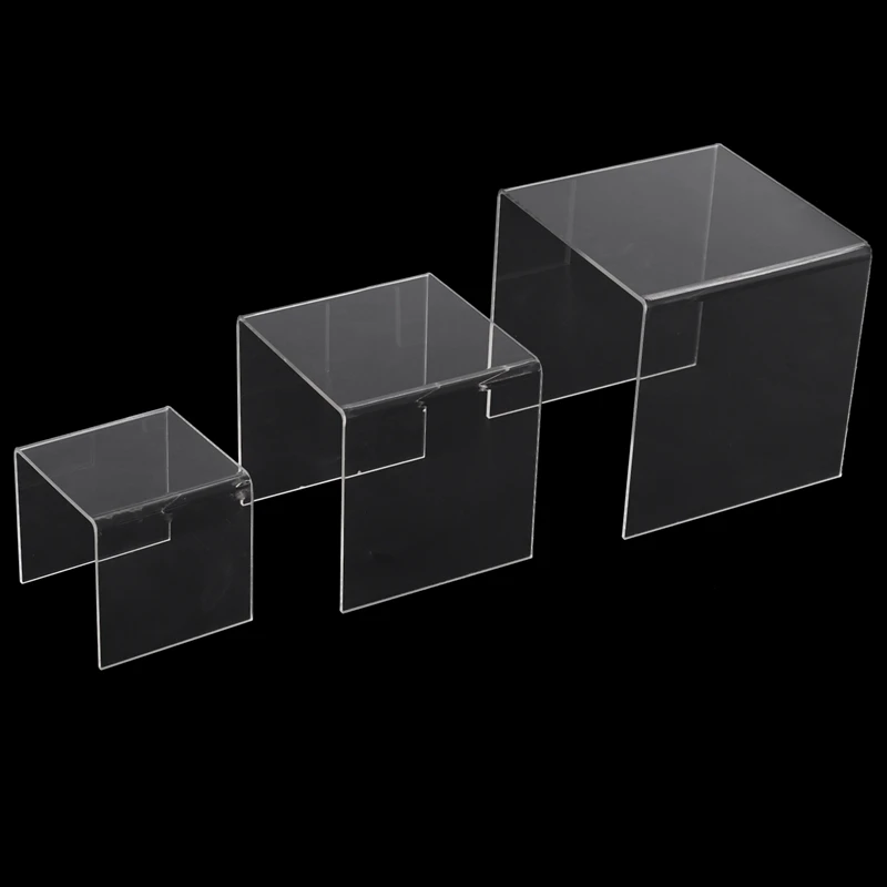 Set Of 6 3 4 5 Inch Showcase Acrylic Riser Cake Stand Home Wedding Candy Dessert Detachable Table Decoration Jewelry