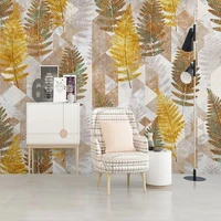 custom 3d tropical plant leaves geometric modern minimalist tv background wall mural wallpaper papel de parede tapety fresco