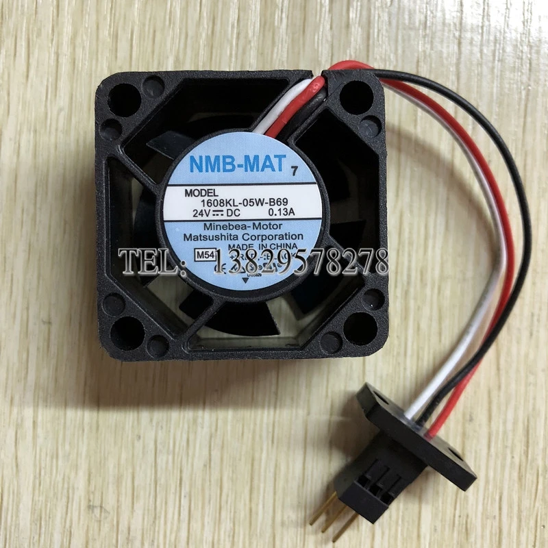 

NMB 1608KL-05W-B69 M54 DC 24V 0.13A 40x40x20mm 3-Wire Server Cooling Fan