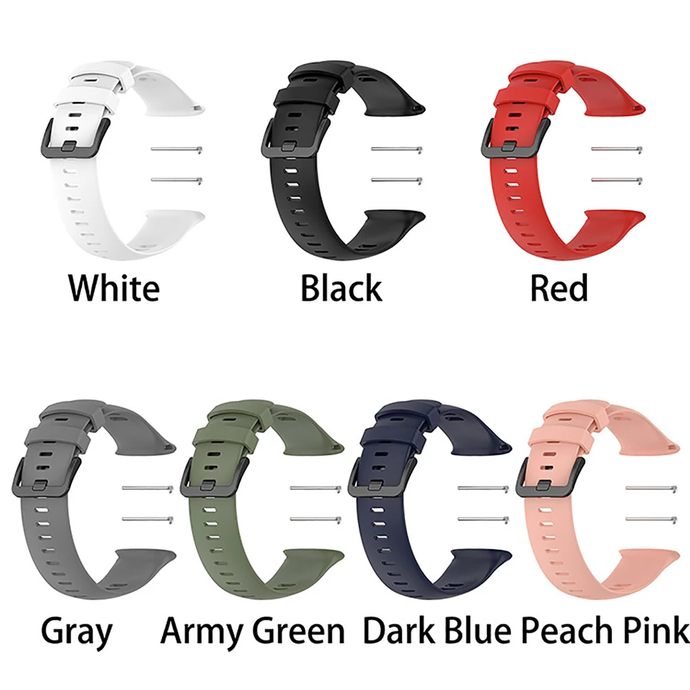 

27mm Silicone Band Spare Strap with Original Lug Ears Adjustable Wristband 5.5-8.7" For Polar Vantage v2