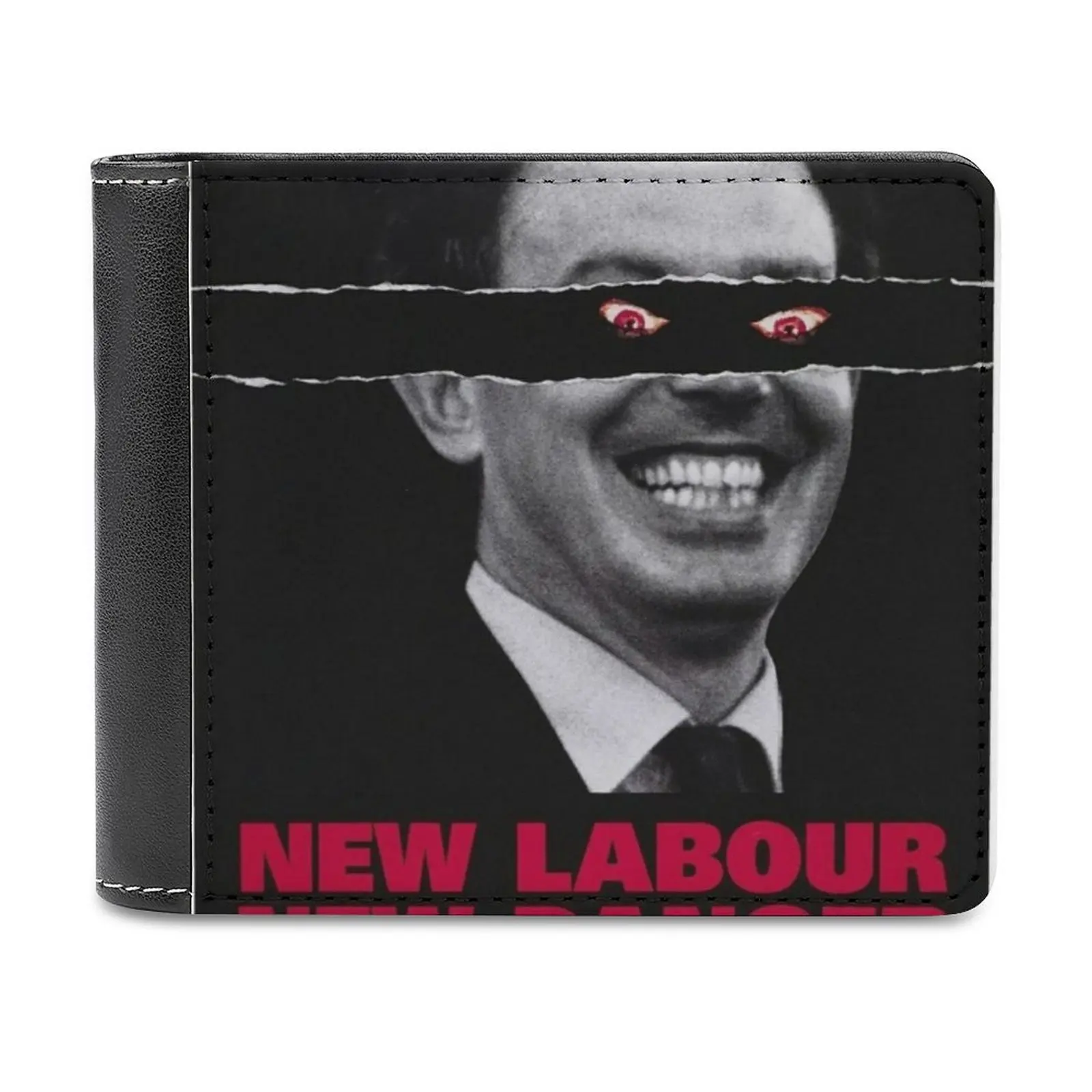 

New Labour New Danger Tory Conservative Poster Classic Style Wallet Pattern Wallets Men Fashion High Quality Purse Labour Tory