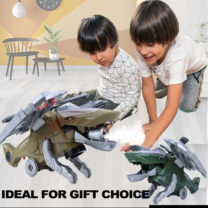 Трансформирующий вертолет-динозавр игрушка Автоматическая трансформация