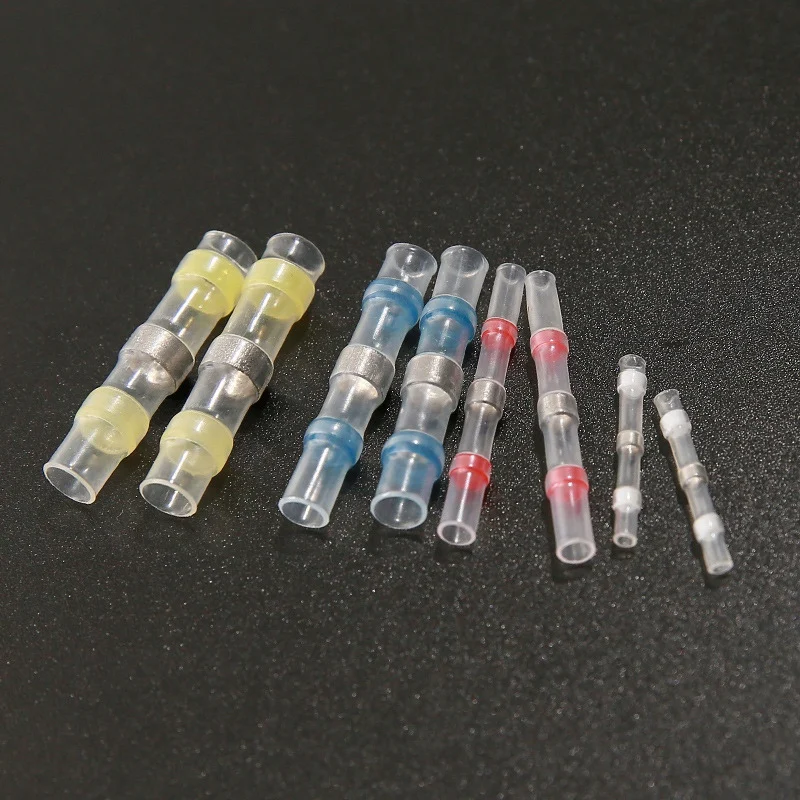 

HOT SALE 50Pcs Connector Heat Shrink Sordering Terminals Waterproof Solder Sleeve Tube Wire Insulated Butt Connectors Diy Electr