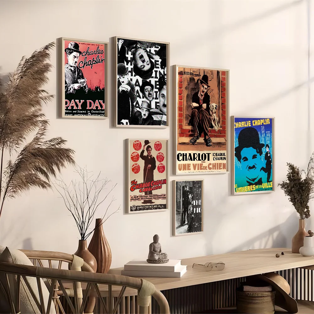 Классический Постер Чарли Чаплина HD Качество Настенное Искусство Ретро