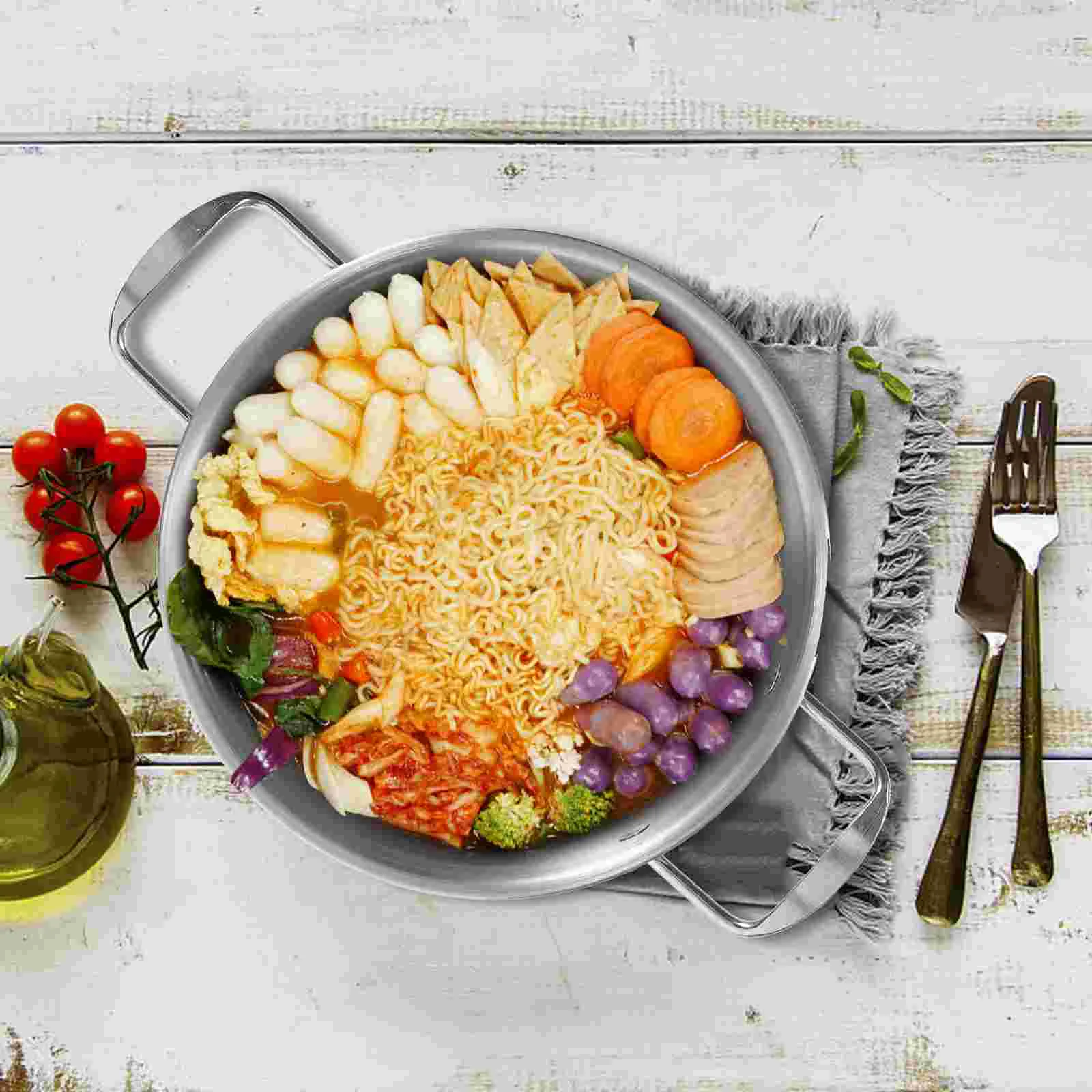 

Stainless Steel Noodle Pot Kitchen Food Storage Pot Handheld Seafood Ramen Pot Soup Pot