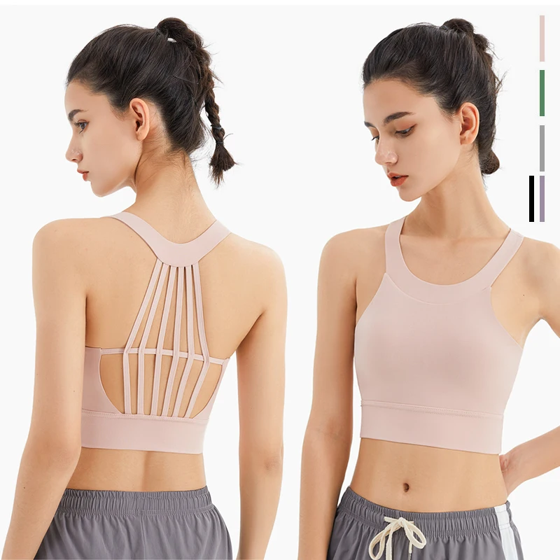 

Women's Shockproof Sports Underwear Beauty Back Hollow Bras Gather Stereotypes Breathable Running Fitness Yoga Vest Sport Tops