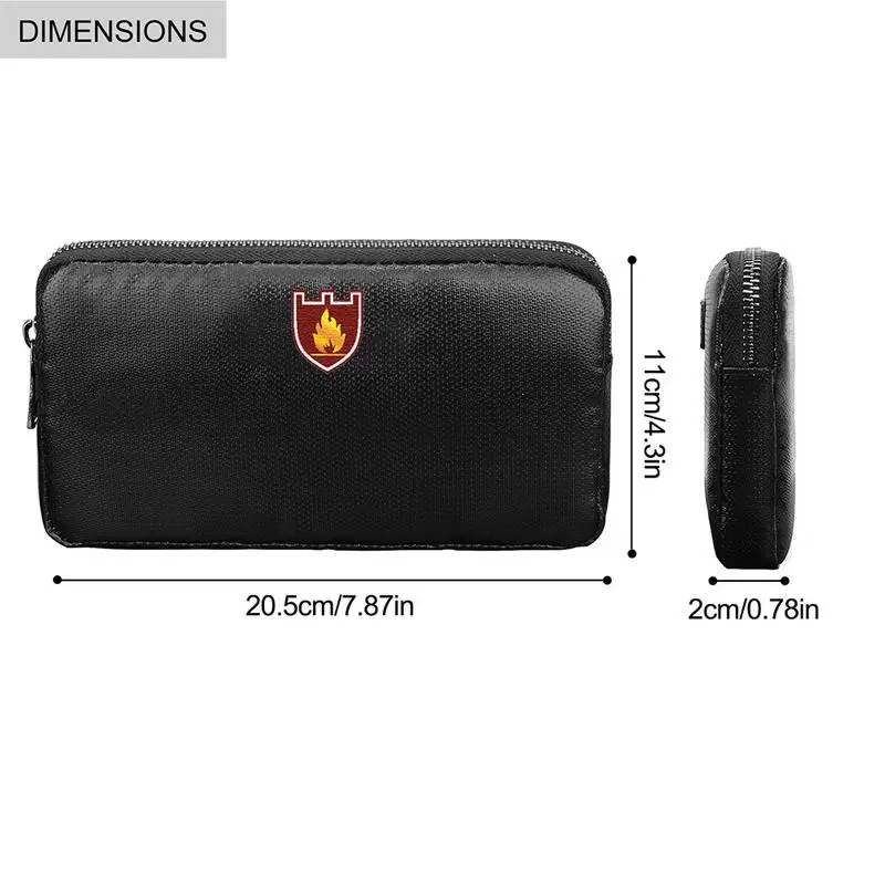 Portable Fireproof Water Resistant Document Bag Large Capacity Money File Folder Safe Bag With A4 Size 12 Pockets Zipper Closure images - 6