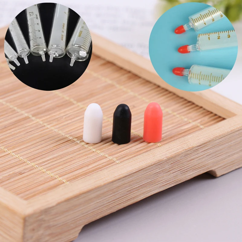 

10Pcs Silicone Rubber Storage Cap Food Grade Needle Cover Syringe Sealing Test Tube End Cap 3mm Sealing Head Gasket Rubber Head