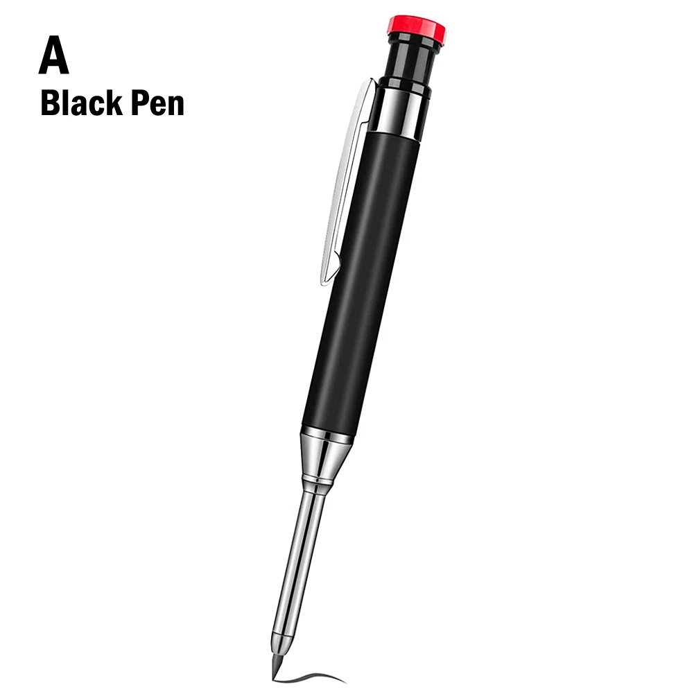 

Твердый плотничный карандаш с 6 стержнями, встроенная точилка, инструмент для маркировки, механические карандаши с глубоким отверстием для деревообработки