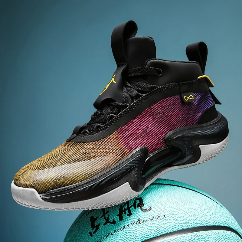 Men's basketball shoes Men's retro basketball shoes Breathable trend lace-up high top sneakers men's sneakers walking shoes
