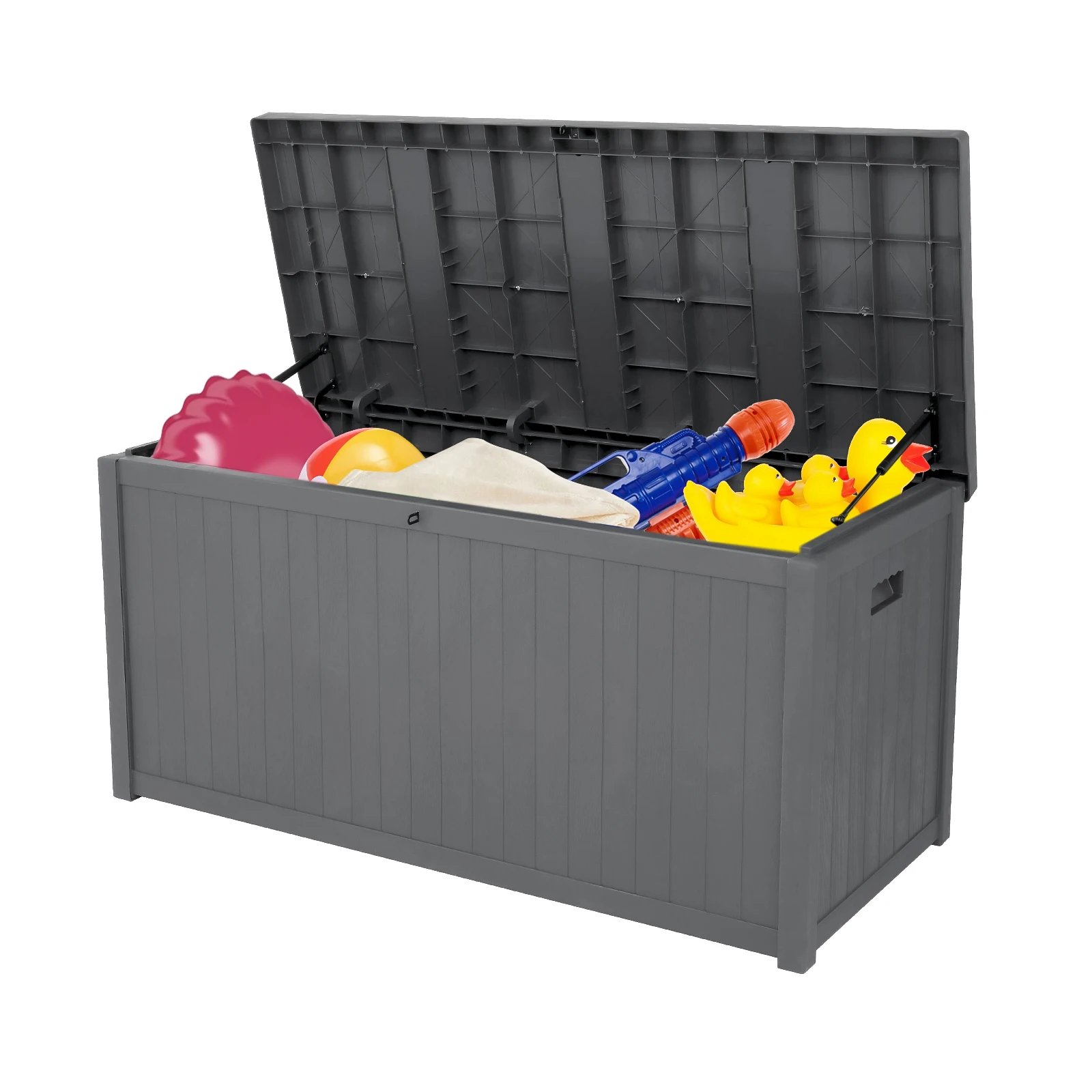 

113gal 430L Outdoor Garden Plastic Storage Deck Box Chest Tools Cushions Toys Lockable Seat Waterproof for Patio Deck Garden