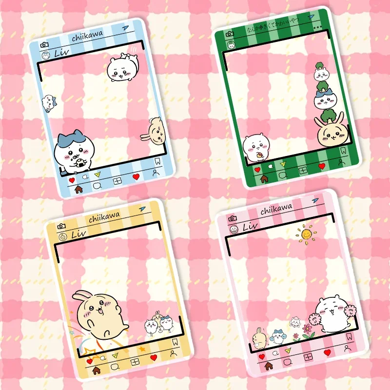 Прозрачная карта Chiikawa Ins Style Usagi Hachiware акриловая фотография артефакт украшение для