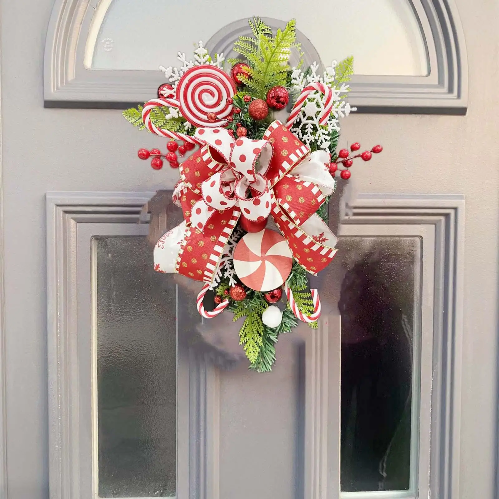 

Рождественский венок в форме слезы, украшения ручной работы «сделай сам», висячая гирлянда для праздника, украшение окна