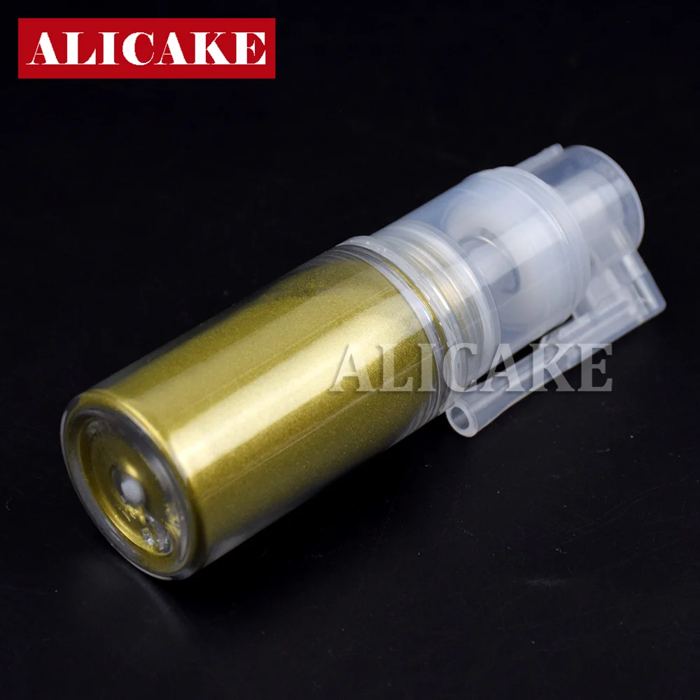 Бронзовый Золотой порошок для украшения торта, съедобная блестящая пыль в бутылке-распылителе для выпечки, помадки, макарона, шоколада, жем...