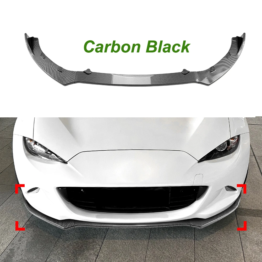 

Для Mazda MX-5 MX5 Miata ND 2016-2025 2-дверный передний бампер, спойлер, нижний сплиттер, защитный комплект, внешние аксессуары