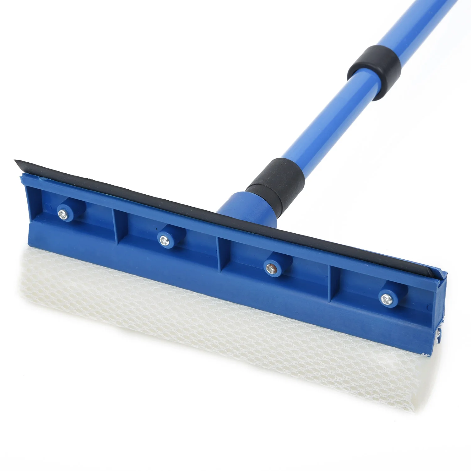 

2 In 1 Telescopic Casement Glass Squeegee Cleaner Wiper Long Handle Sponge Brush Window Housework Kitchen Cleaning Tools
